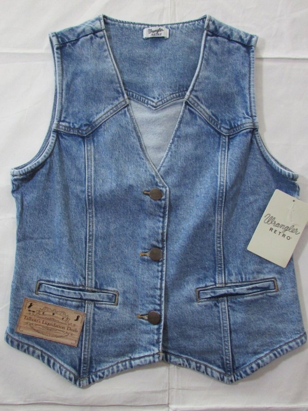 Wrangler Retro Women's Iconic Denim Vest Light Wash 112375234